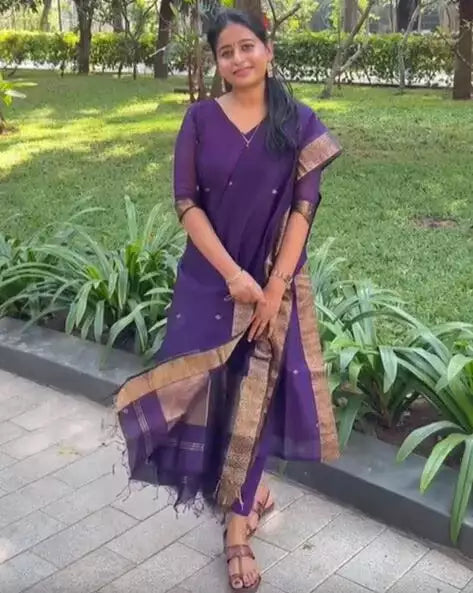 Jacquard Silk Embroidered Maxi Kurti with Dupatta