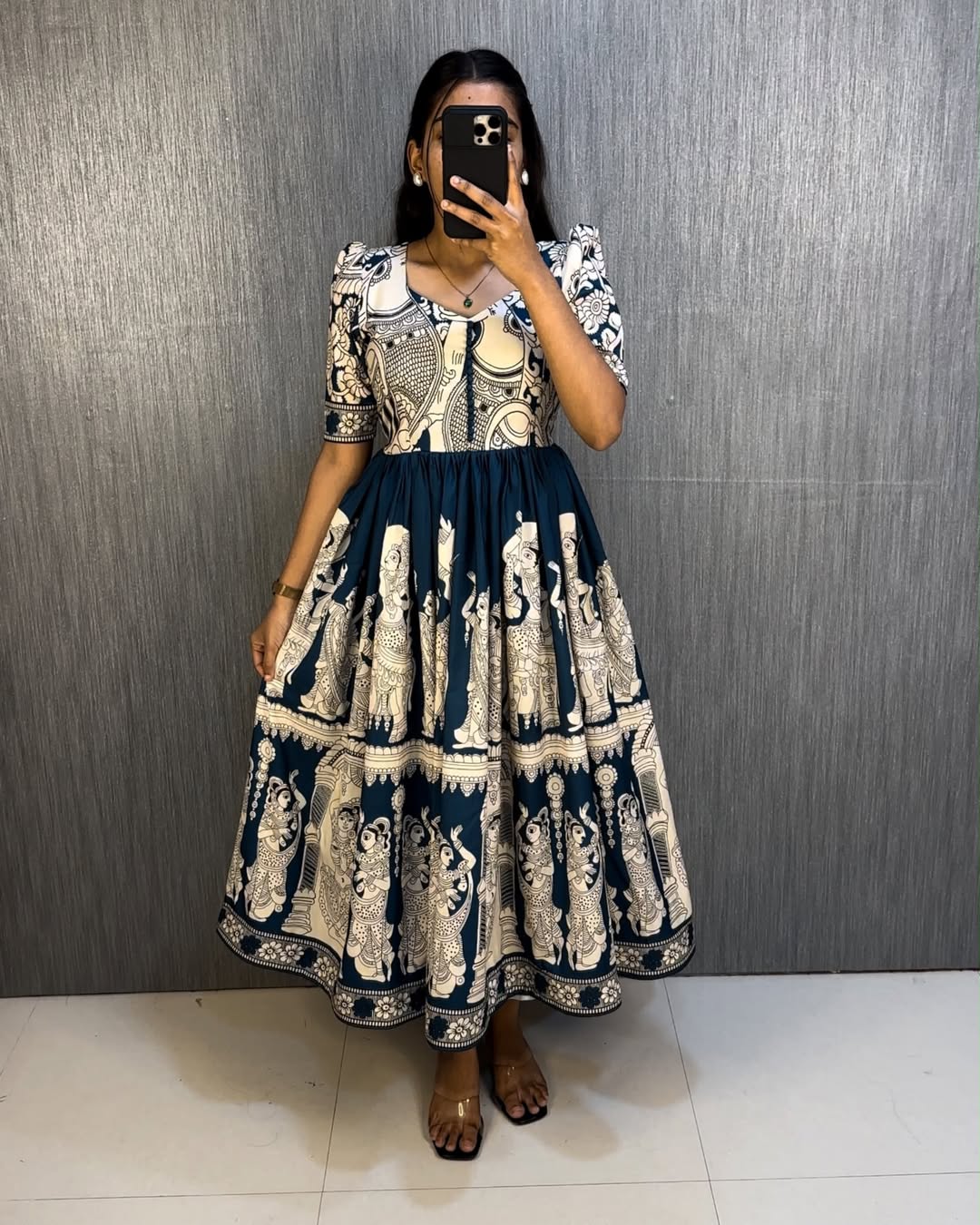 Muslin Kalamkari Print Frock Kurti
