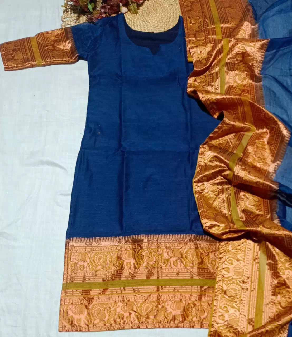 Kanchi Chanderi Kurti with Dupatta