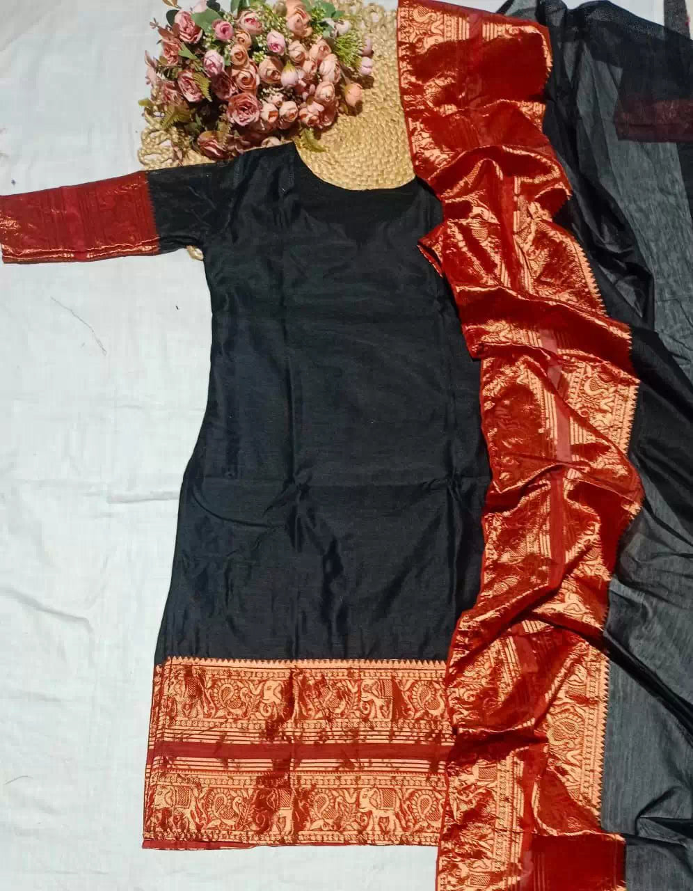 Kanchi Chanderi Kurti with Dupatta