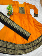 Vichitra Maxi Kurti with Jacquard Border Dupatta Combo