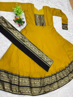 Vichitra Maxi Kurti with Jacquard Border Dupatta Combo