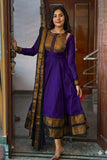 Beautiful Gown with Jacquard Silk Border Dupatta